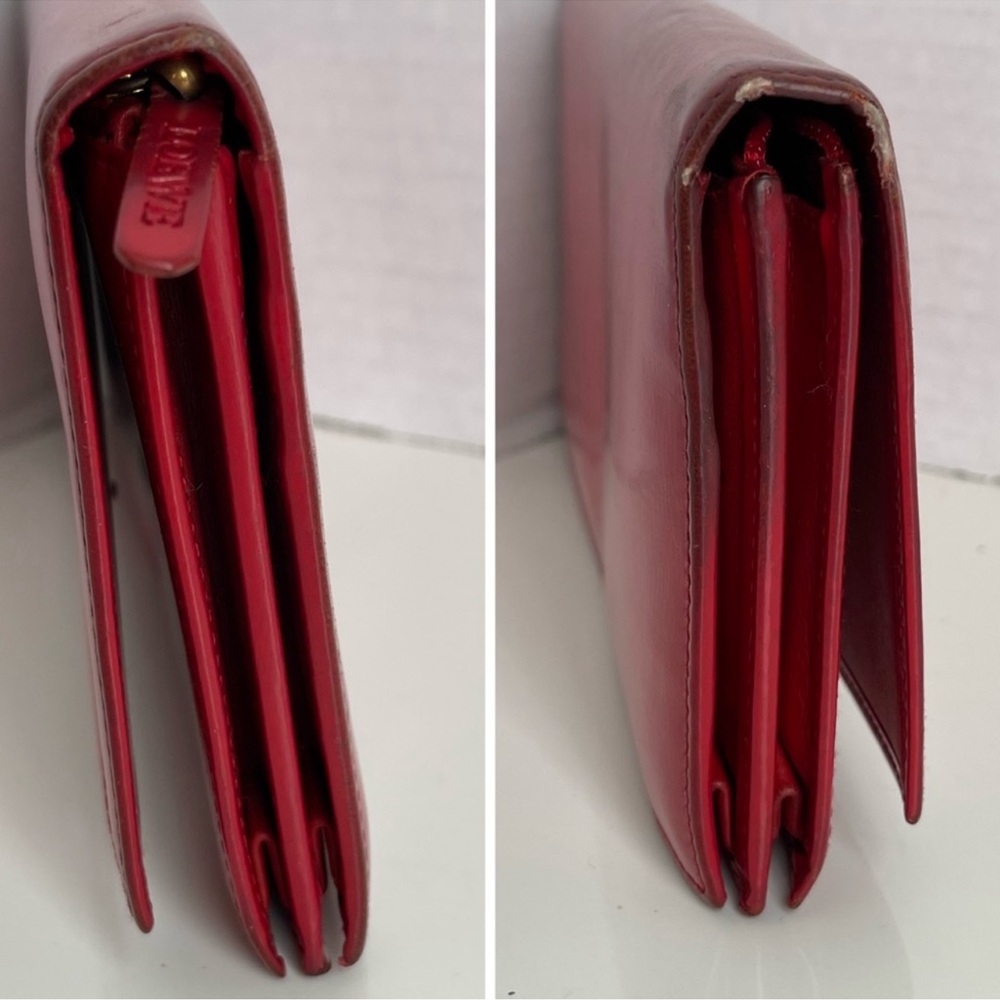 Loewe Red Leather Chain Wallet - Picture 9 of 16